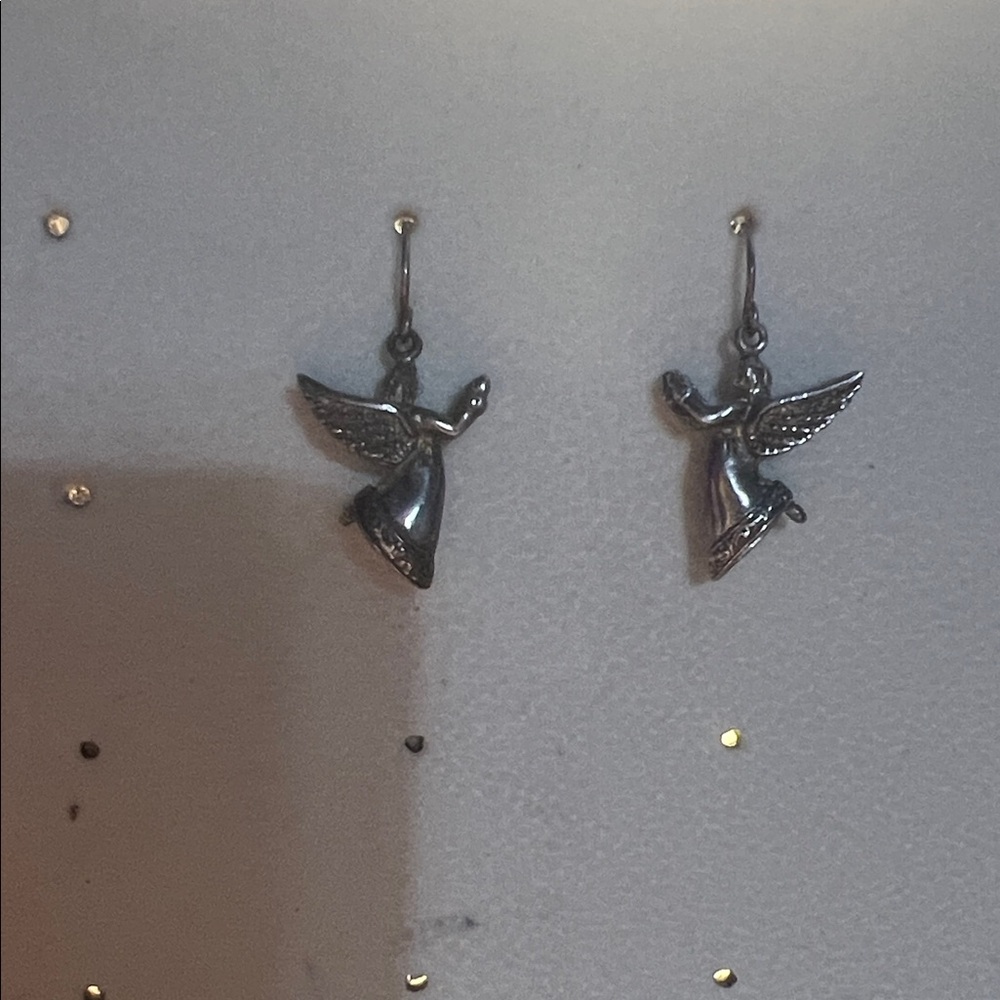 Silver Angel Wing Earrings